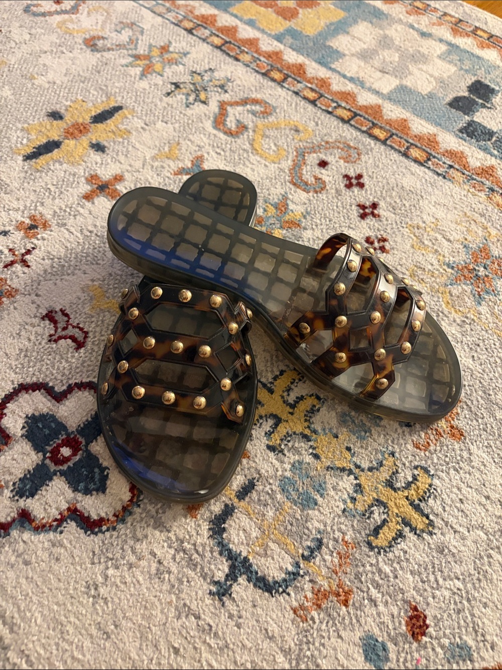 Vince Camuto Studded Jelly Slides